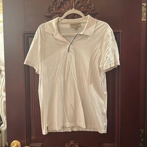 Burberry men’s white shirt sleeve polo size large